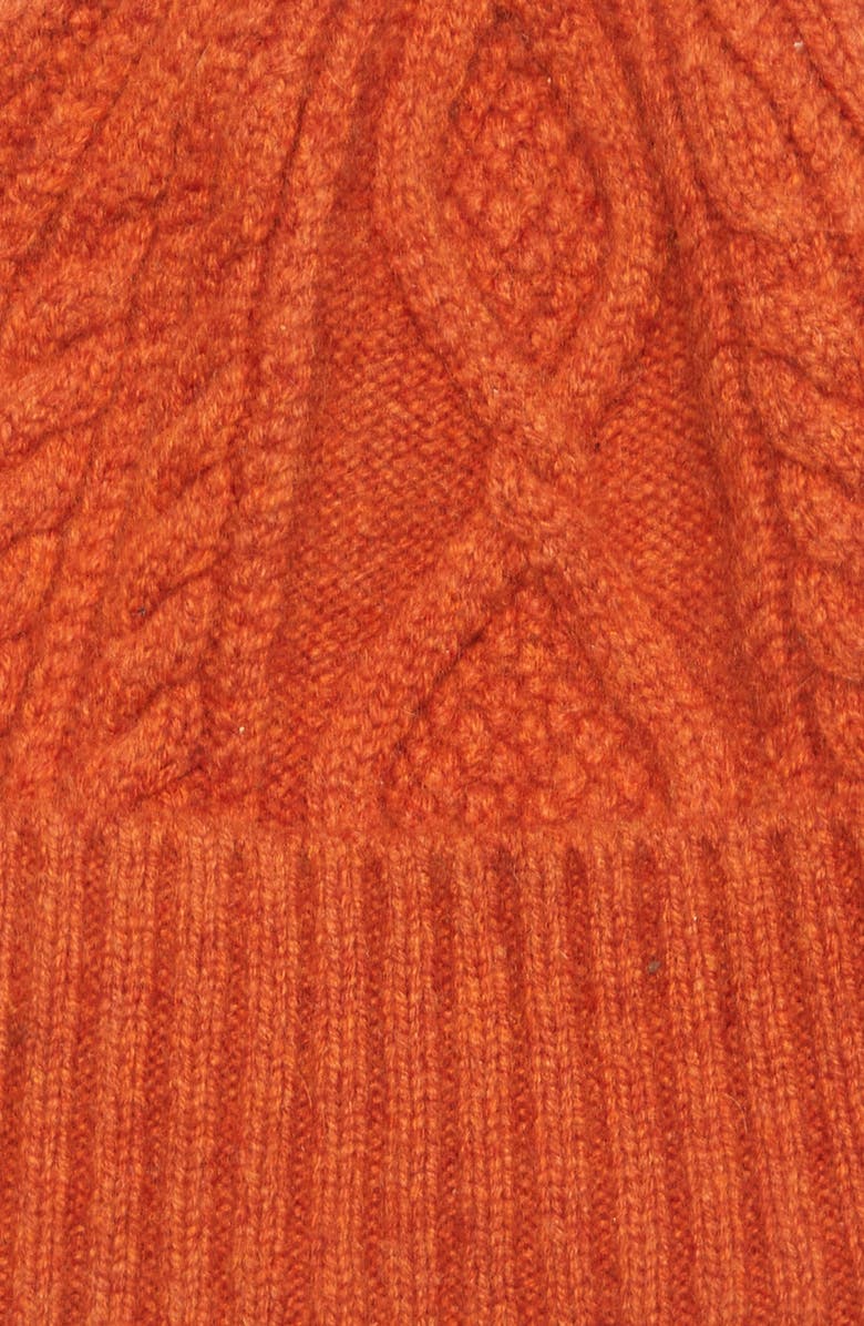 Double RL Cable Recycled Cashmere Blend Beanie, Alternate, color, 