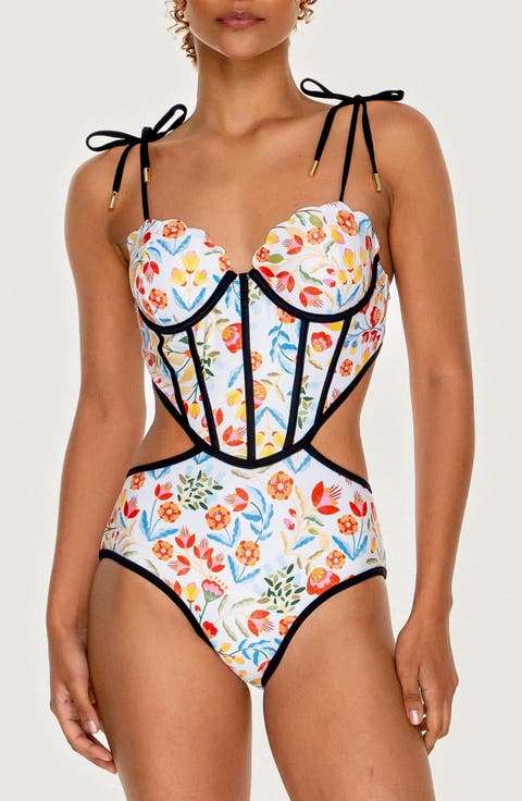 White Bloom One-Piece Swimsuit