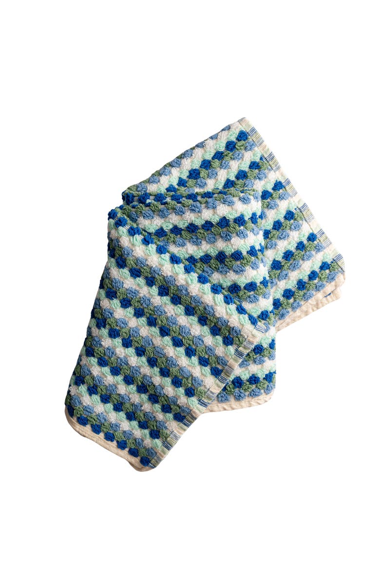 Olive and Loom Marseille Cotton Hand Towel, Main, color, Blue