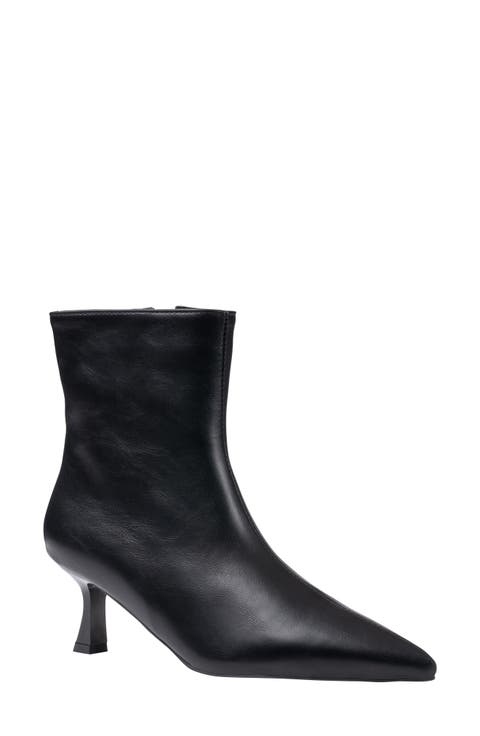 Rilan Pointed Toe Faux Leather Bootie