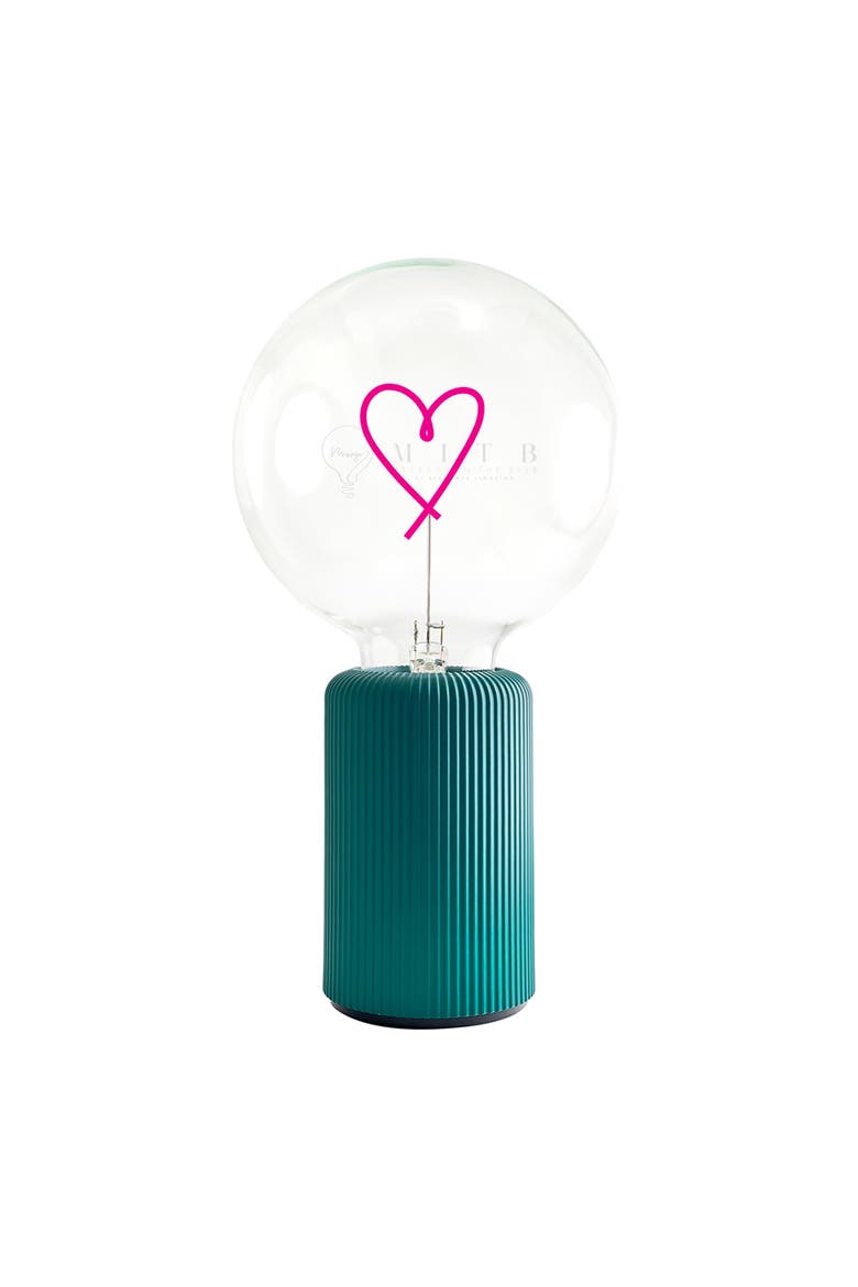 Heart Portable Table Lamp, Main, color, Emerald