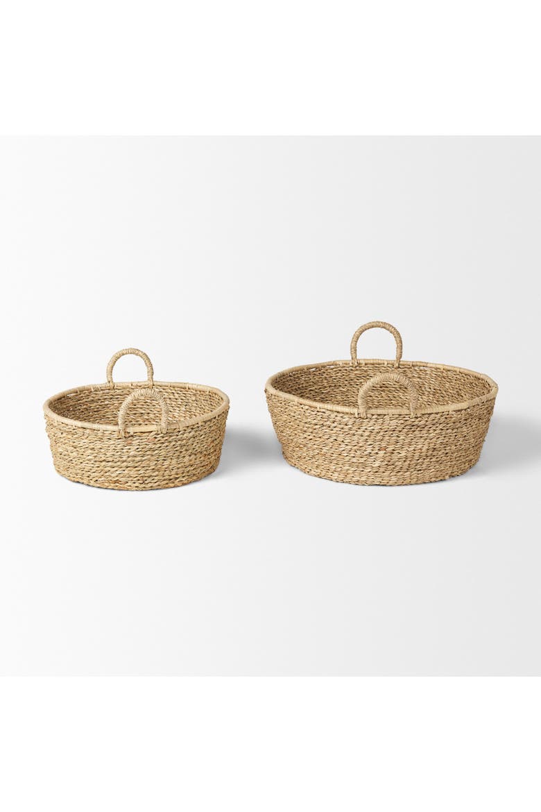 Ayanna Set of 2 Deep Nesting Seagrass Basket, Alternate, color, Brown