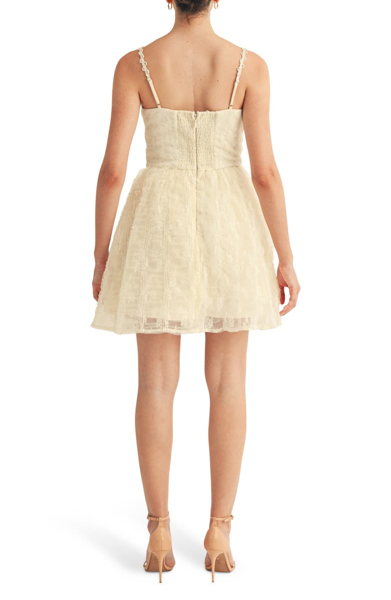 Arose Studio Love Bustier Fit & Flare Dress, Alternate, color, Cream