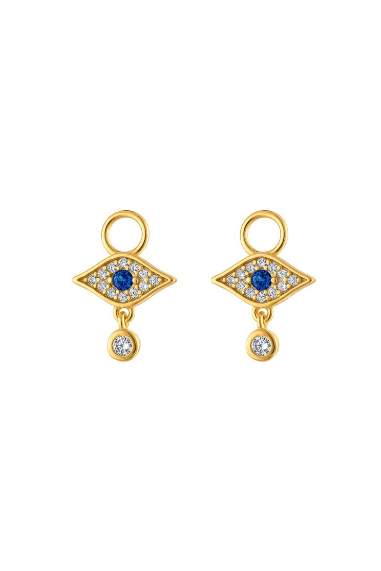 Evil Eye Pave Earring Charm, Main, color, Gold