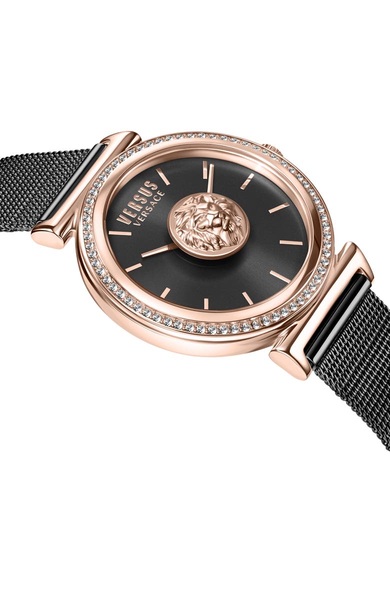 VERSUS Versace Brick Lane Mesh Strap Watch, 34mm, Alternate, color, 