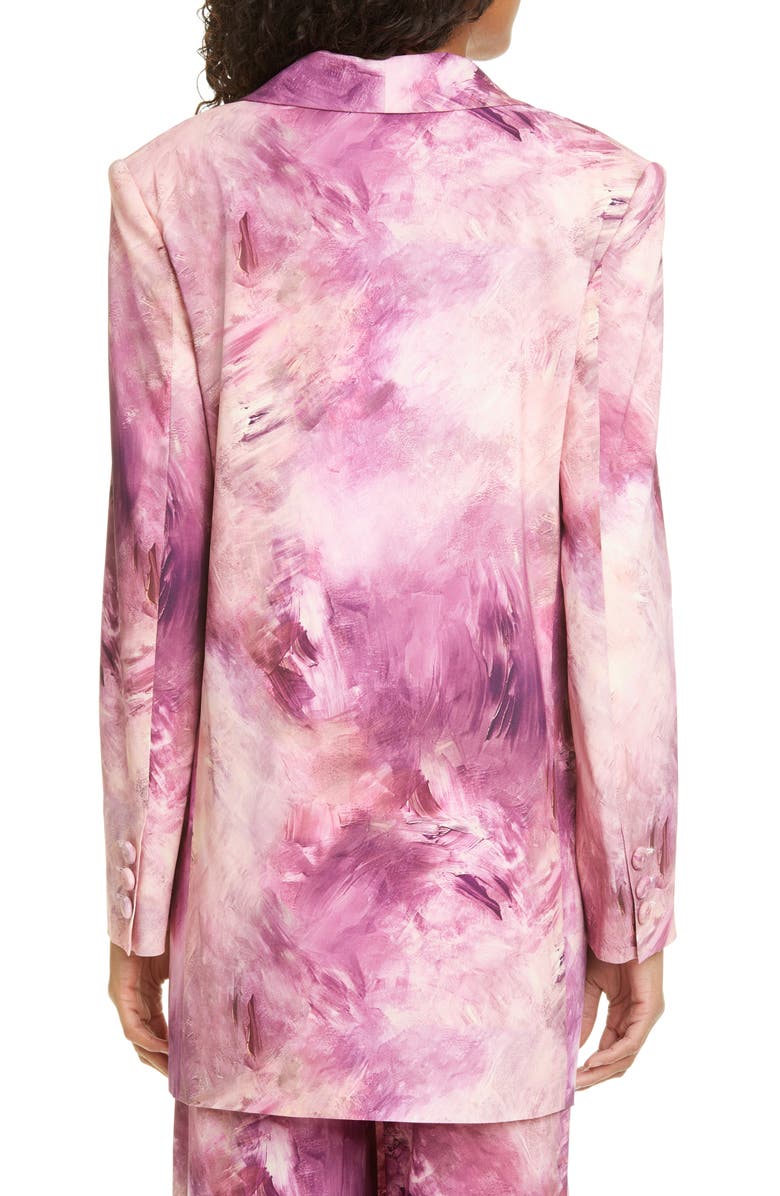 Moschino Paint Print Long Blazer, Alternate, color, 