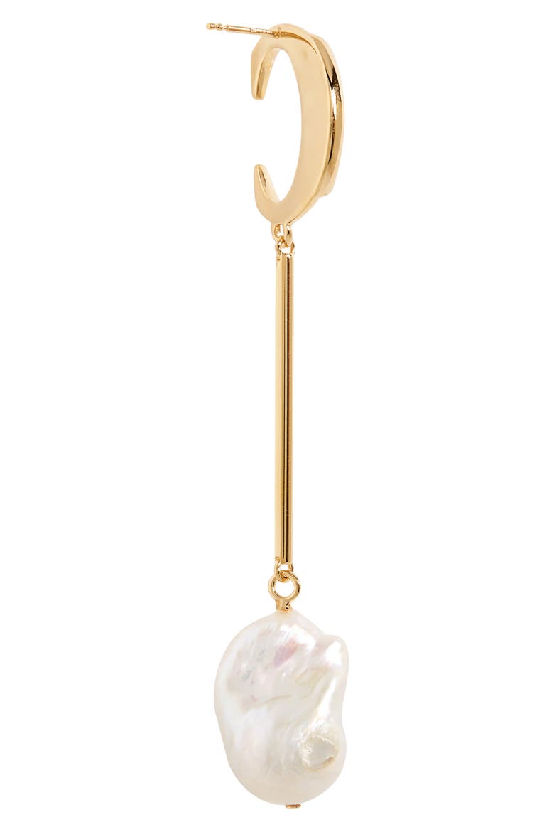Darcey Freshwater Pearl Mismatched Drop Earrings, Alternate, color, PEARL