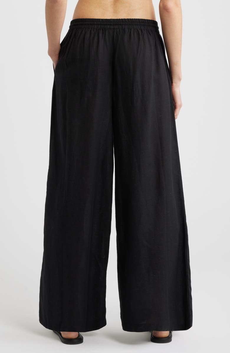 Nordstrom Flowy Cover-Up Pants, Alternate, color, Black