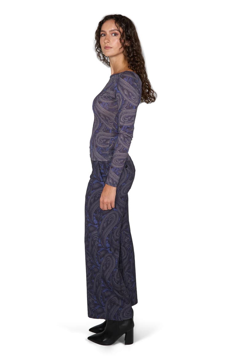 Carly Merino Long Sleeve Boatneck Shirt, Alternate, color, Badalona Smoke