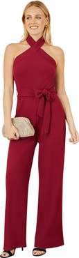 Yumi Cross Over Halter Neck Jumpsuit