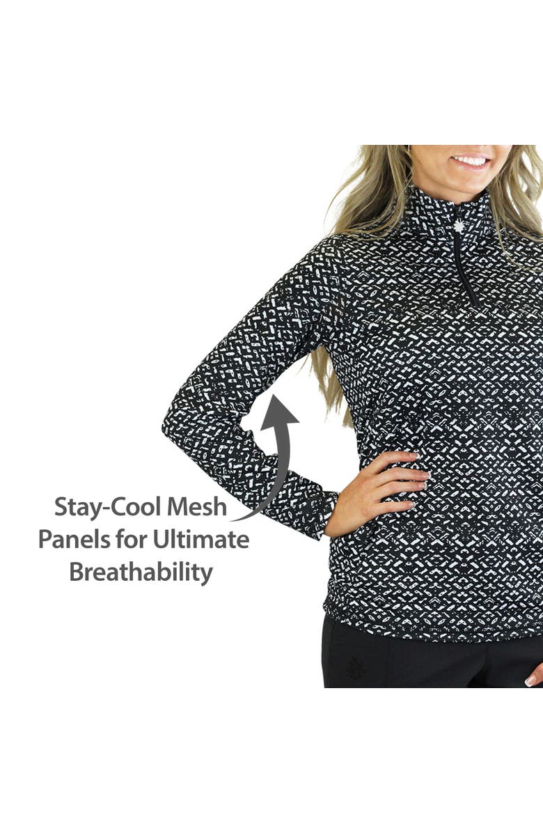 UV Skinz Quarter Zip Vented Sun Shirt, Alternate, color, Optical Illusion