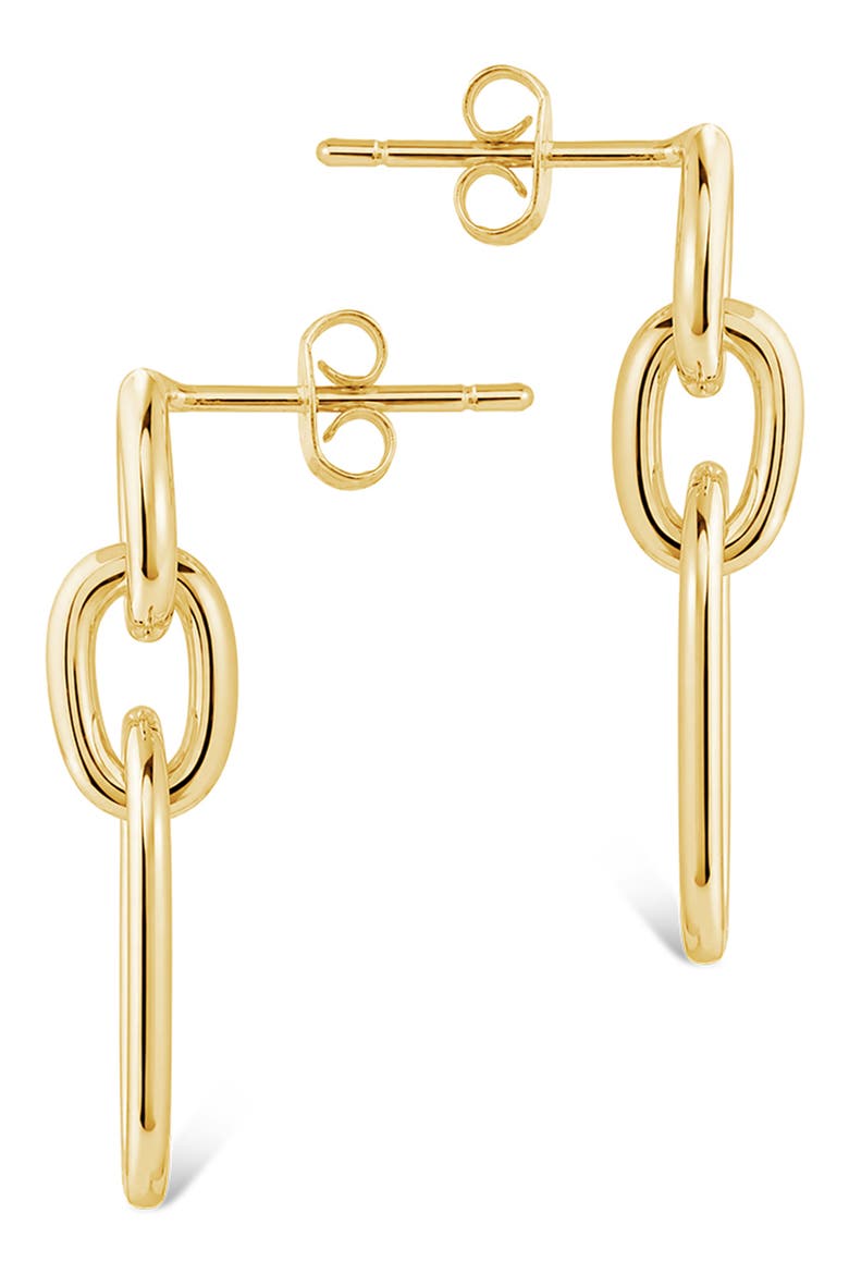 Open Link Drop Earrings, Alternate, color, GOLD