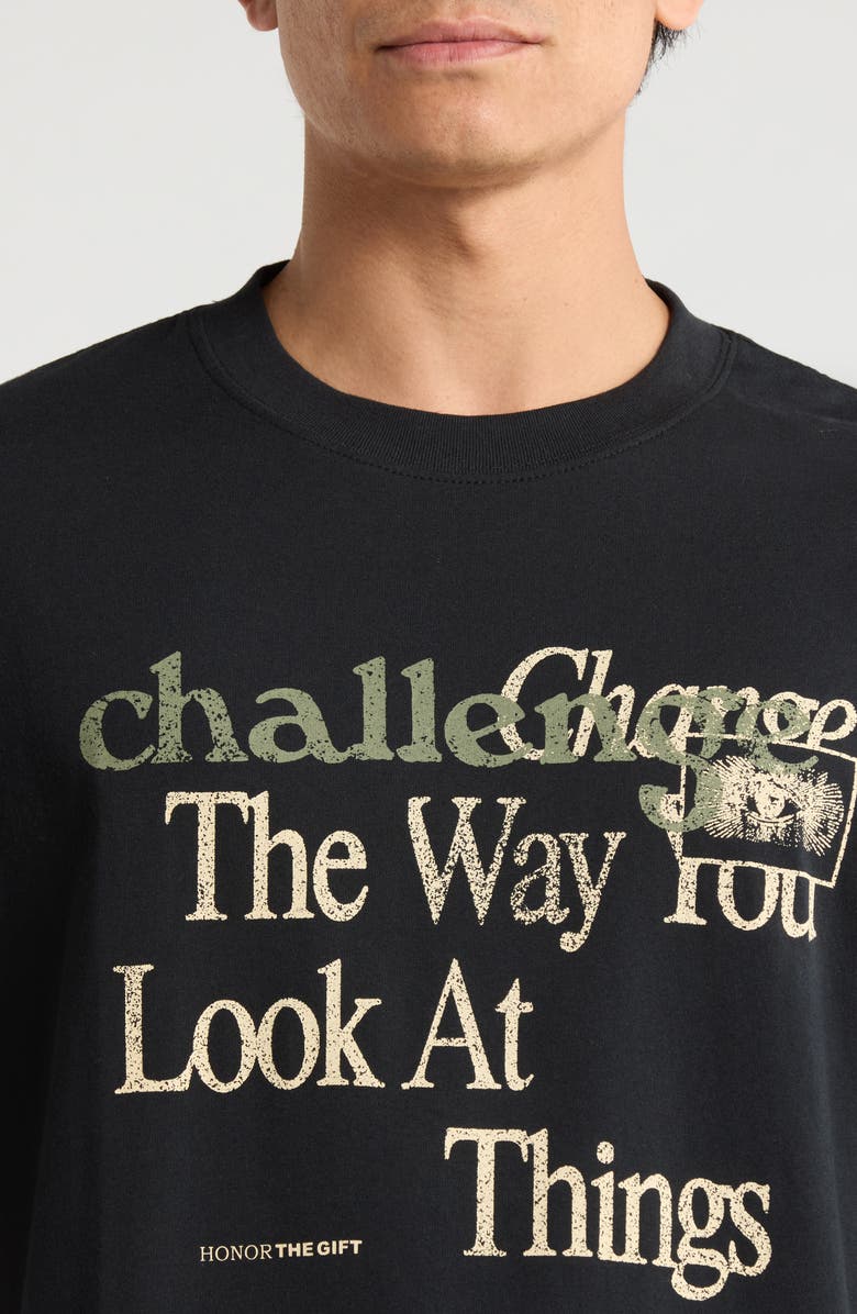 HONOR THE GIFT Challenge Cotton Graphic T-Shirt, Alternate, color, Black