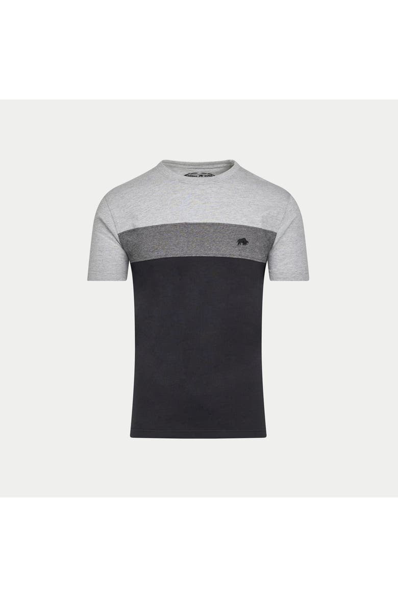 Short Sleeve Crew Neck Panel T-Shirt, Alternate, color, Black