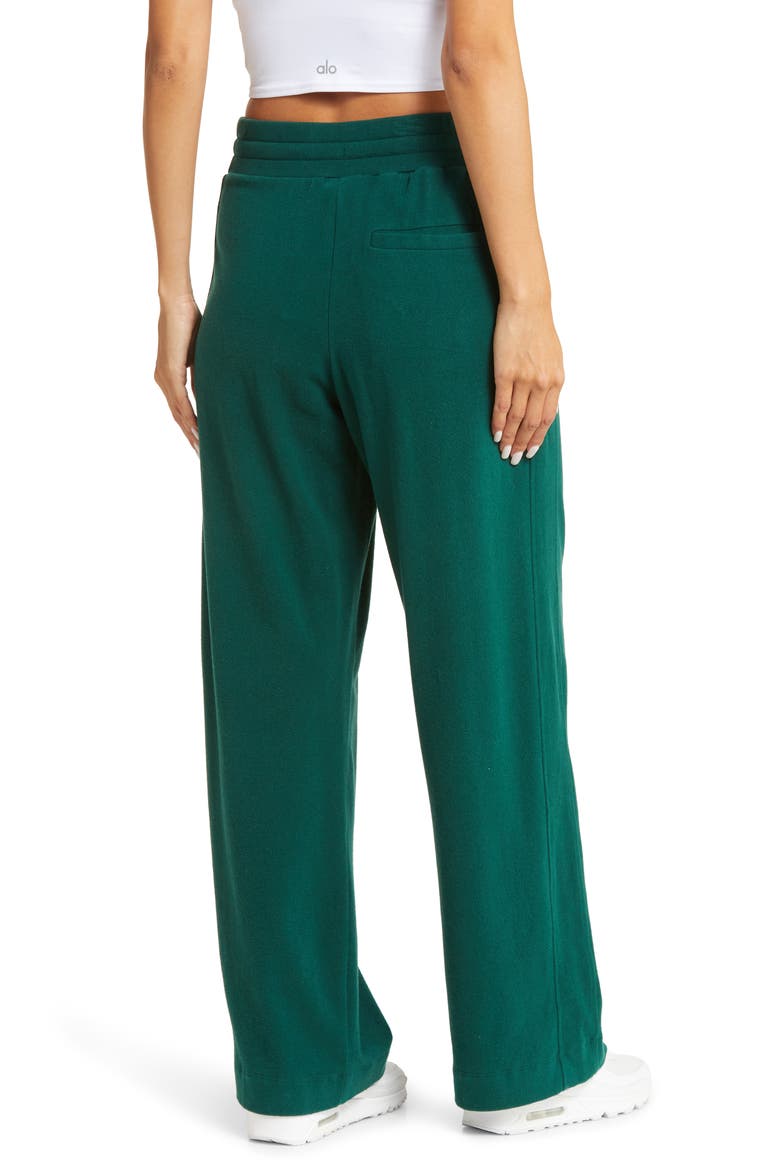 Serene Luxe Fleece Pants, Alternate, color, RETRO GREEN
