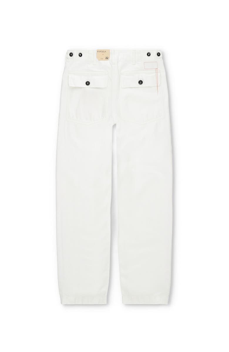 Fortela Japan Denim Fatigue Pants, Alternate, color, White