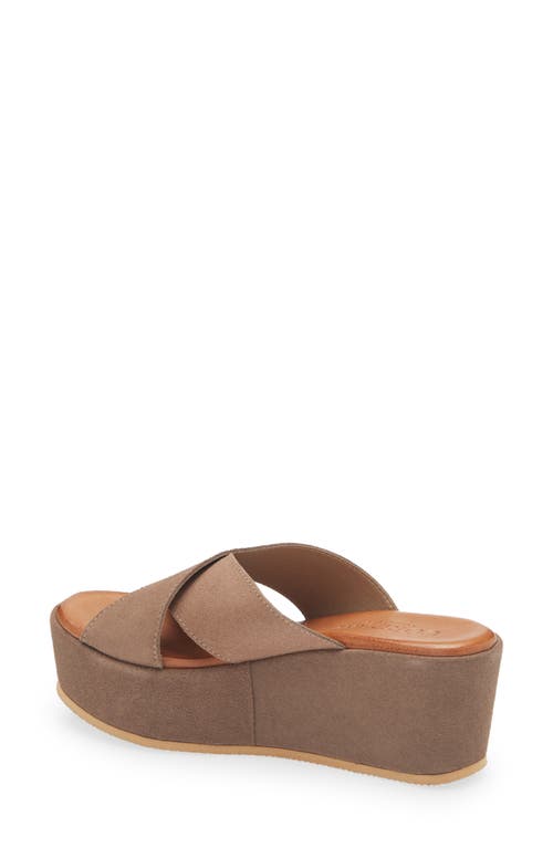 Cordani Bella Platform Wedge Slide Sandal In Taupe