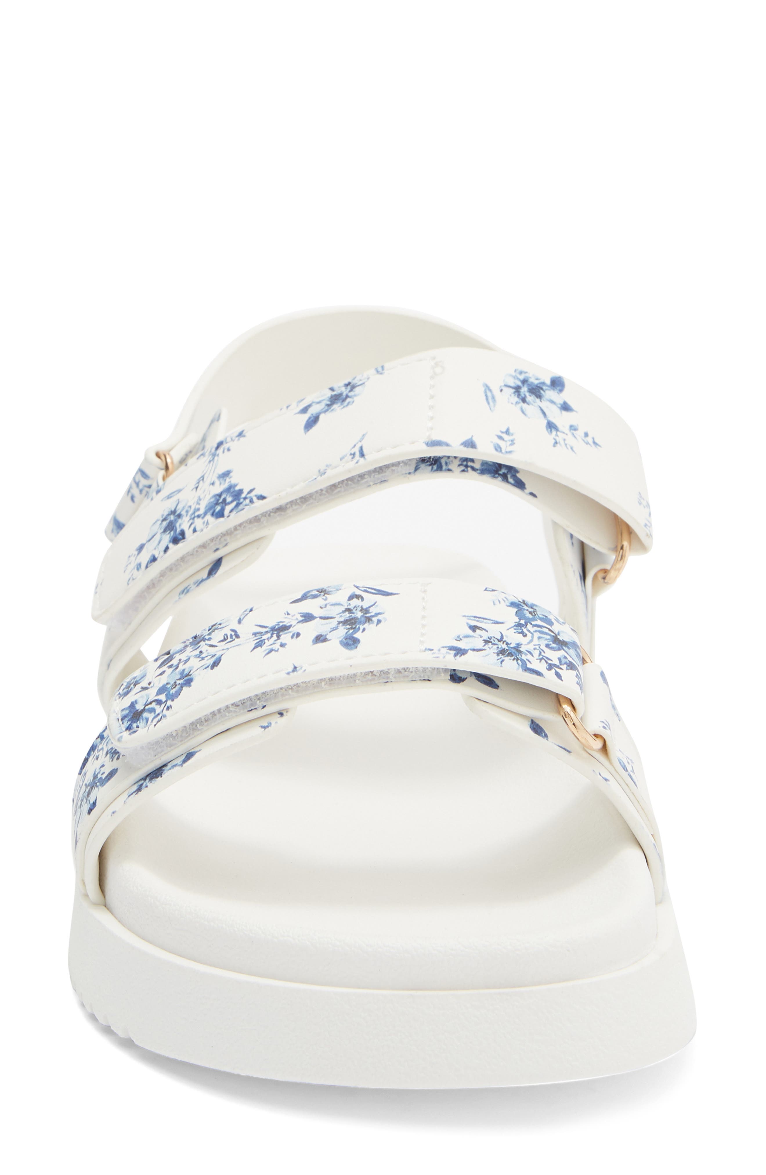 TOP MODA Alaska Flat Sandal, Alternate, color, White