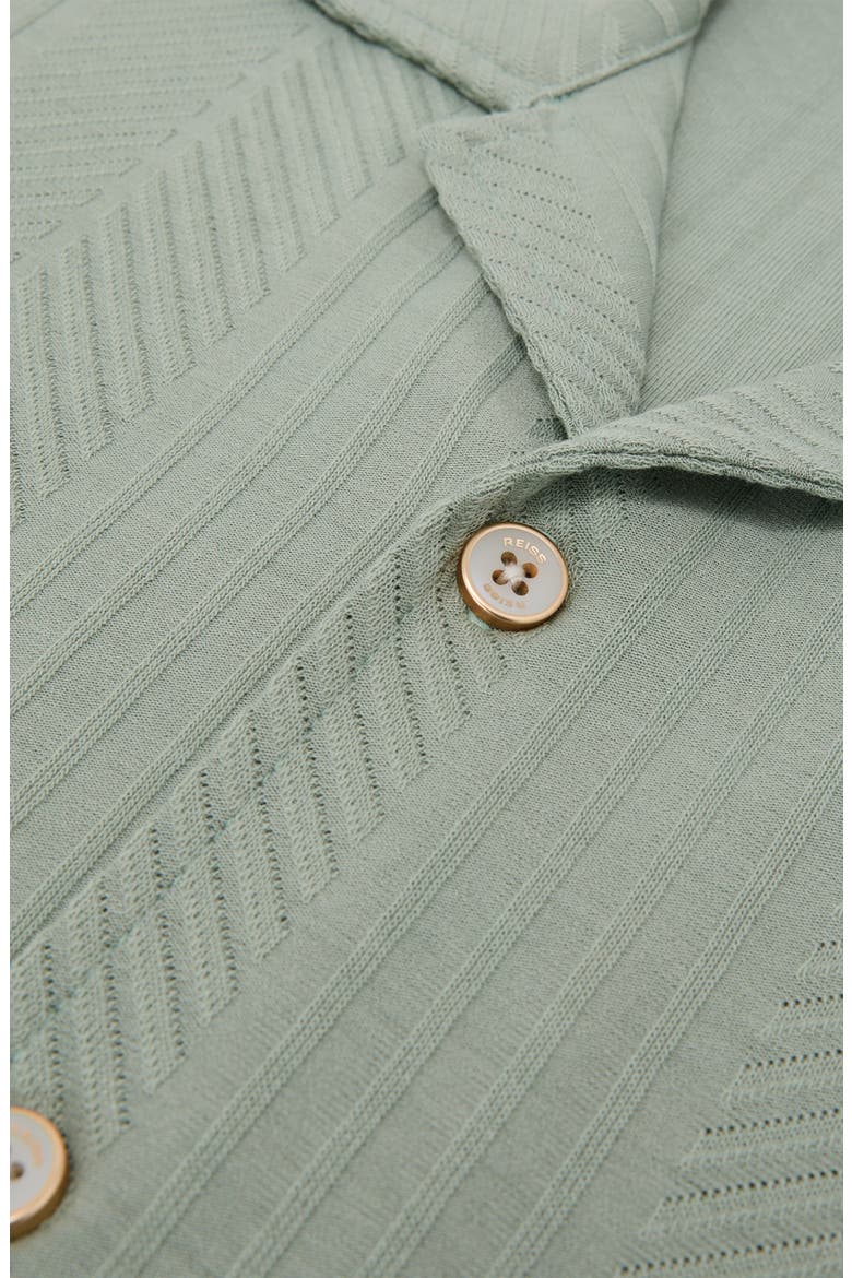Frederick Textured Stripe Camp Shirt, Alternate, color, MINT GREEN