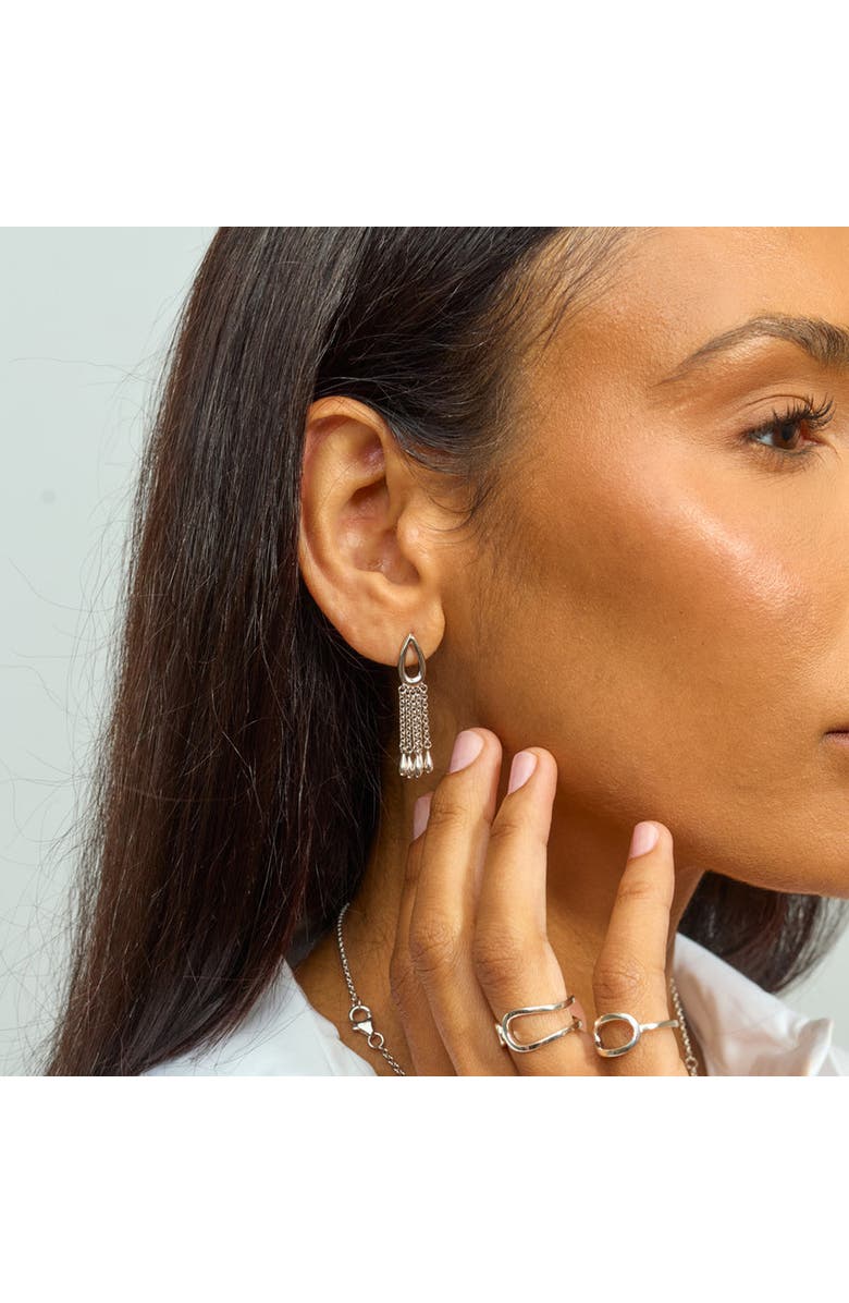 Lucy Quartermaine Petal Chandelier Earrings, Alternate, color, Sterling Silver