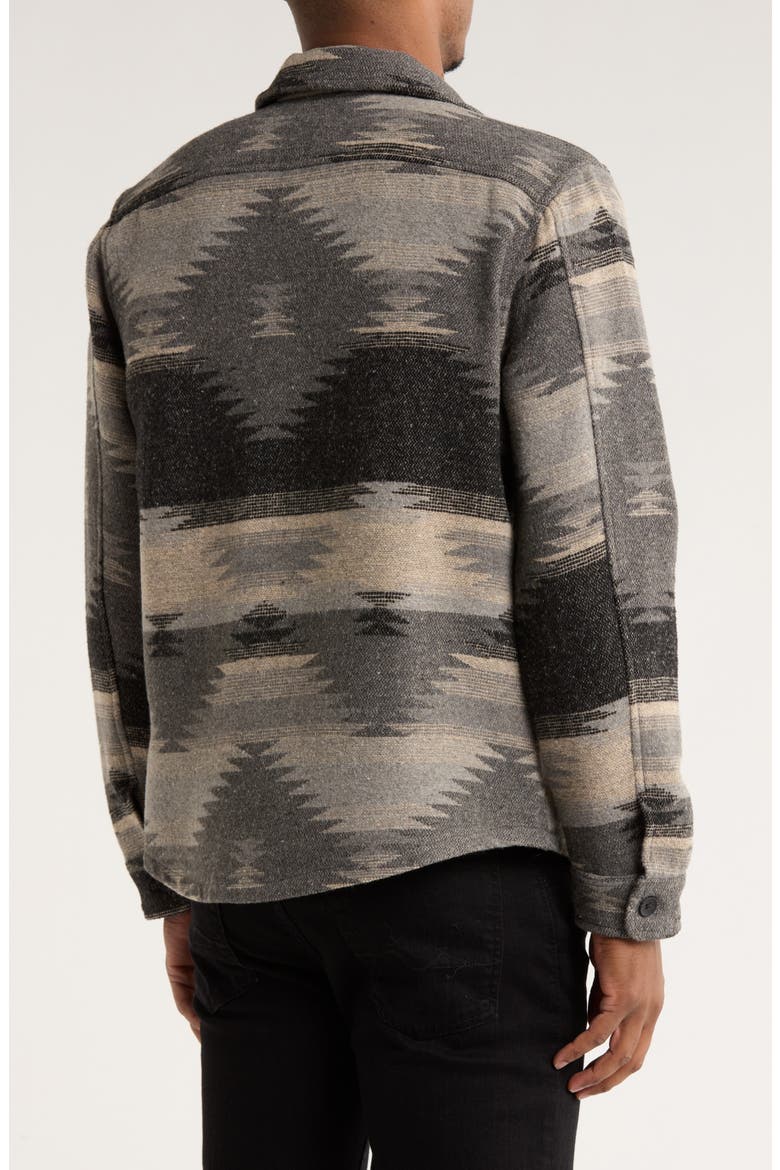 Relaxed Fit Geometric Shacket, Alternate, color, DARK CHARCOAL