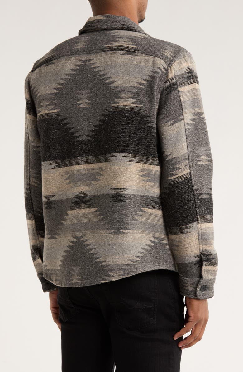 Civil Society Relaxed Fit Geometric Shacket, Alternate, color, Dark Charcoal