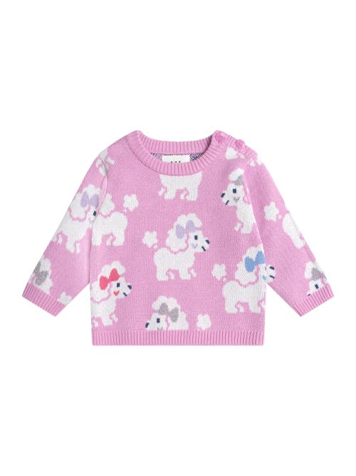 Huxbaby Daisy Scalloped Knit Cardi In Purple