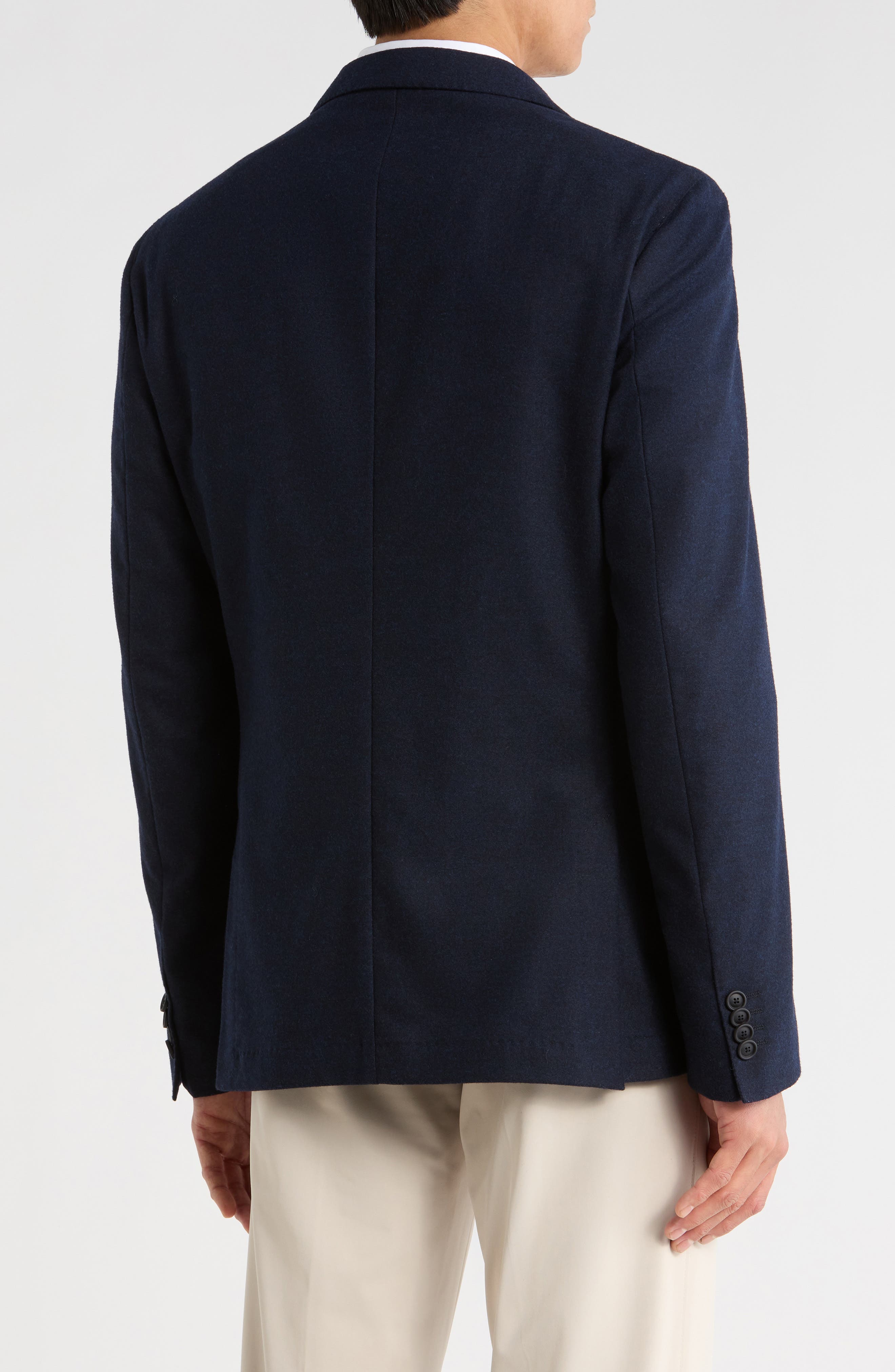 Dark Blue Solid Sport Coat - image 2