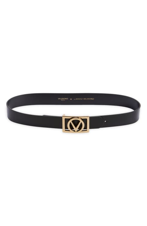 Dolly Logo Buckle Leather Belt