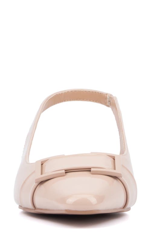 Torgeis Janessa Pointed Toe Slingback Flat In Beige