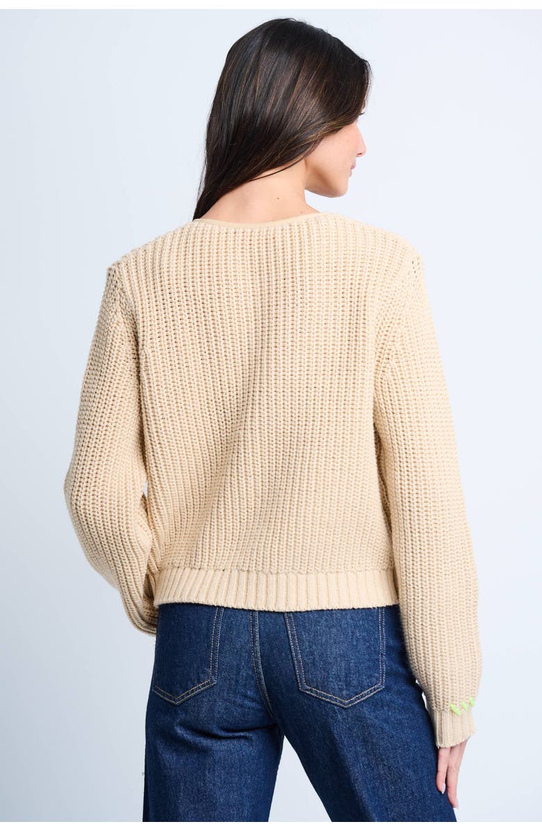 Lisa Todd Pocket Puff Faux Fur Cardigan, Alternate, color, Wheat