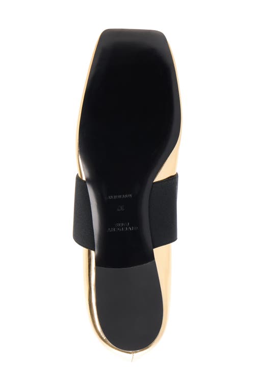Givenchy Logo-embellished Metallic Leather Ballet Flats In Gold