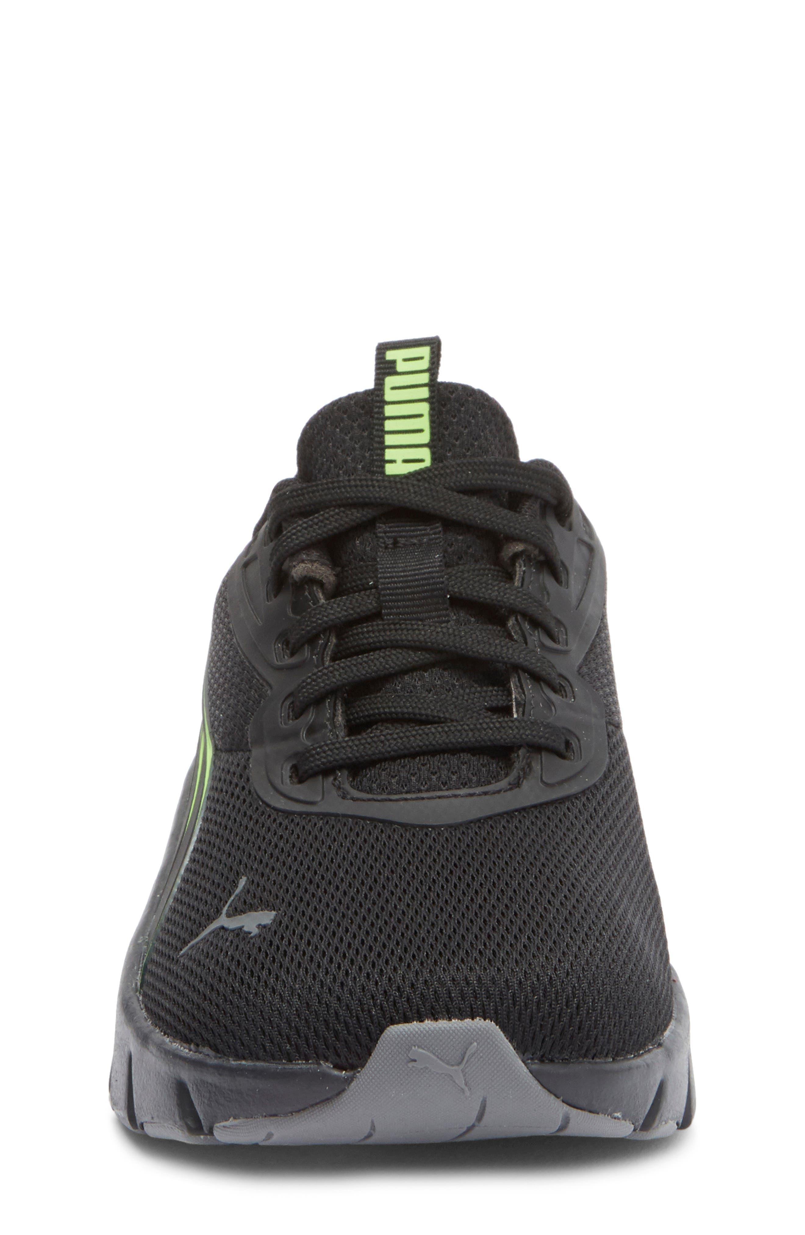 PUMA Kids' Flexfocus Lite Modern Sneaker, Alternate, color, Puma Black/ Green Glare/ Gray