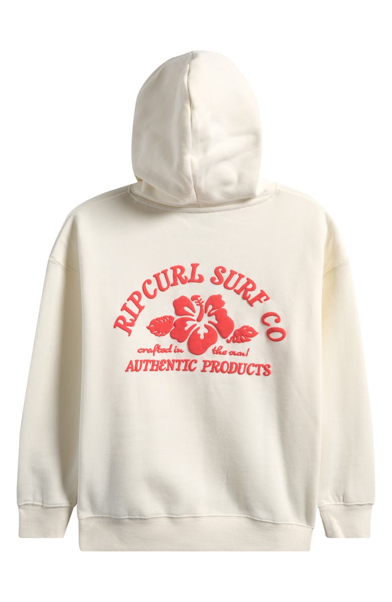 Rip Curl Kids' Surf Puff Print Hoodie, Alternate, color, Bone