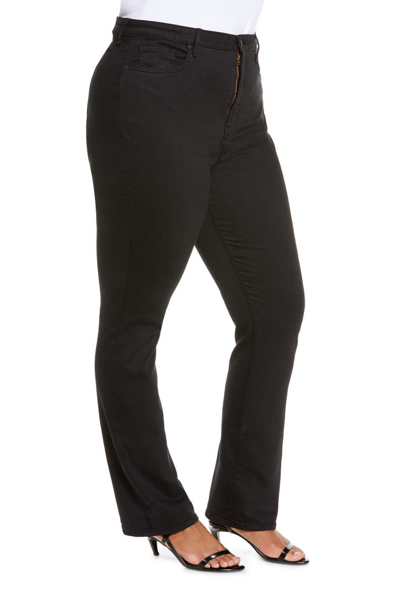 Slim Bootcut Jeans, Alternate, color, BLACK