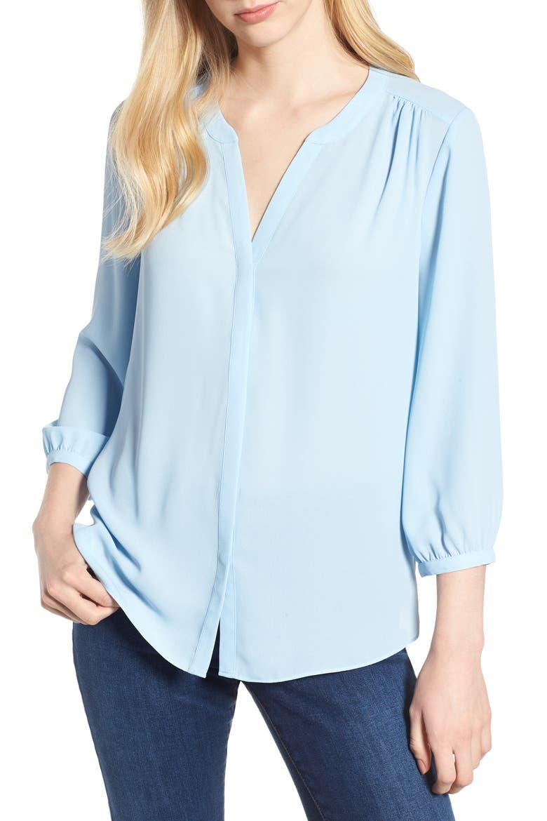 Pintuck Blouse, Main, color, TRANQUILITY