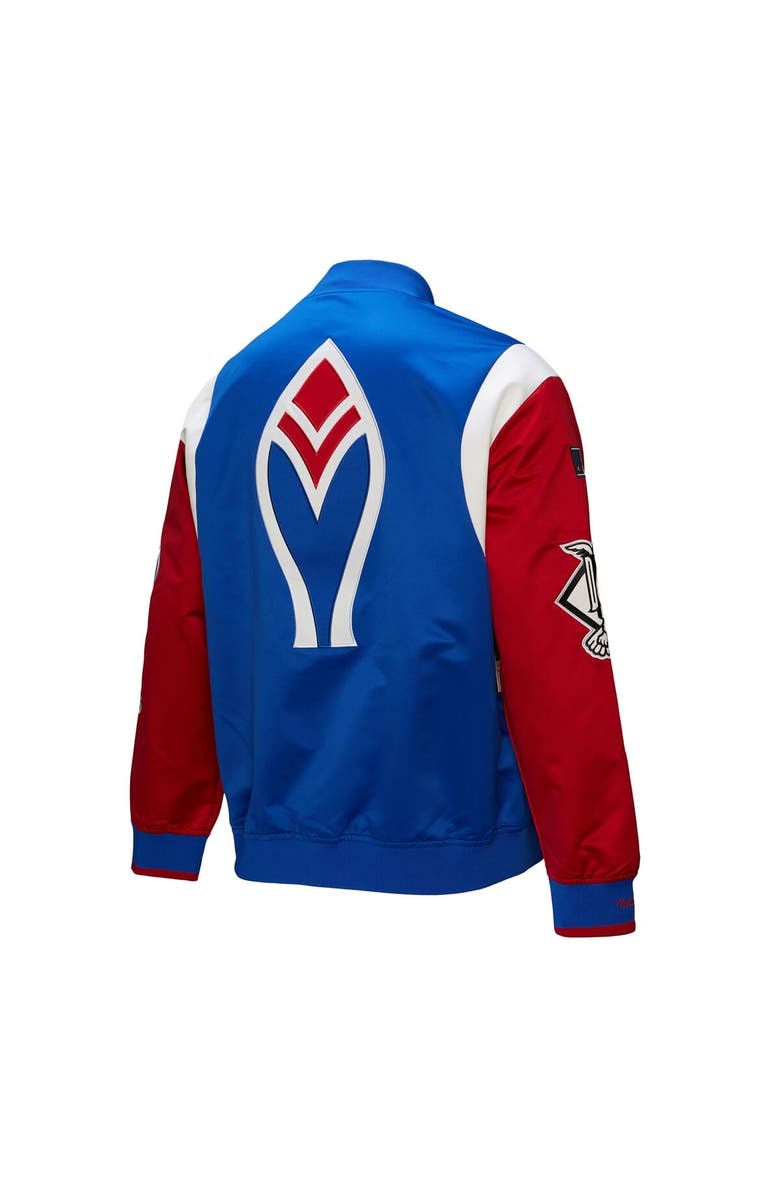Mitchell & Ness Men's Mitchell & Ness Royal/Red Atlanta Braves Cooperstown Collection Team Origins Satin Full-Snap Jacket, Alternate, color, 