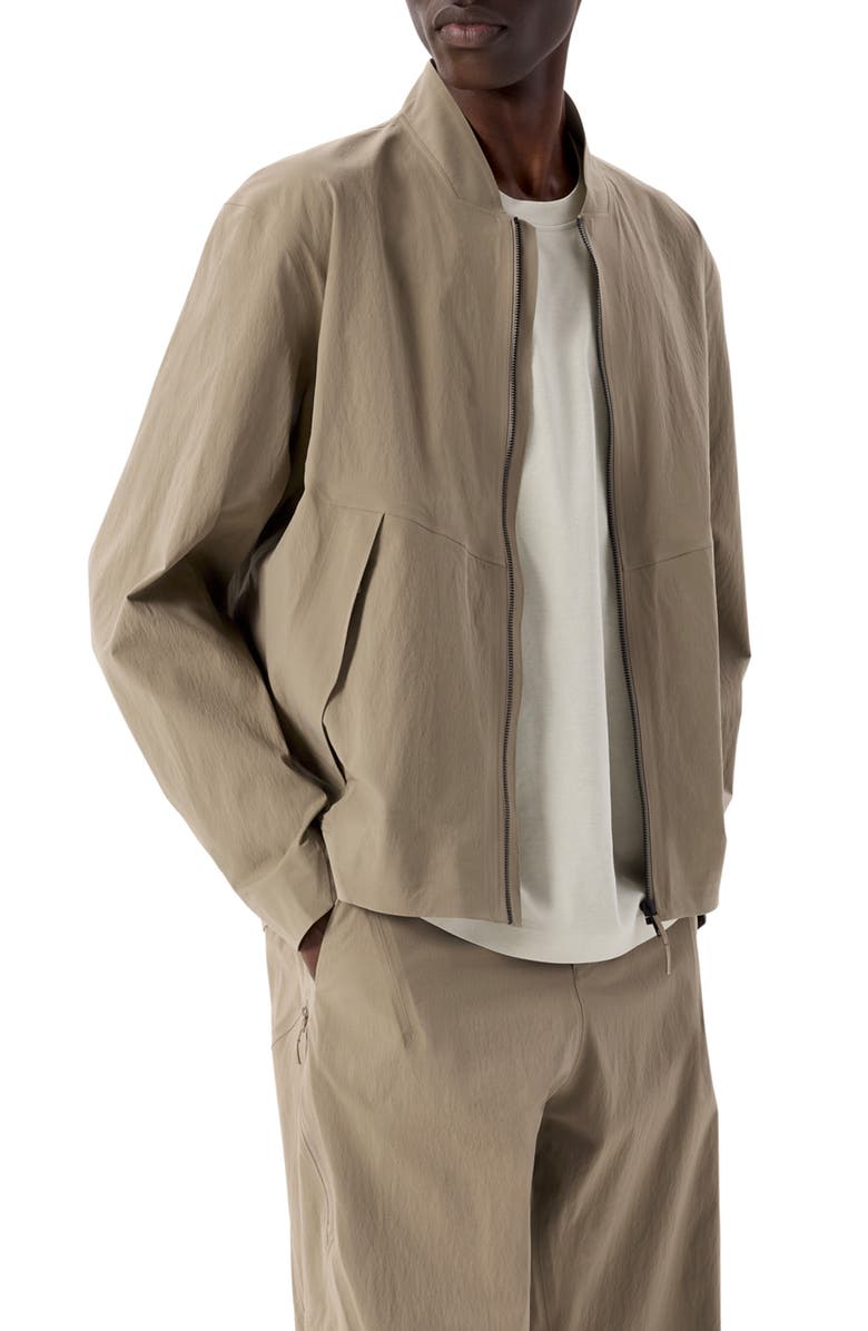 Veilance Diode Stretch Nylon Bomber Jacket, Alternate, color, Beige