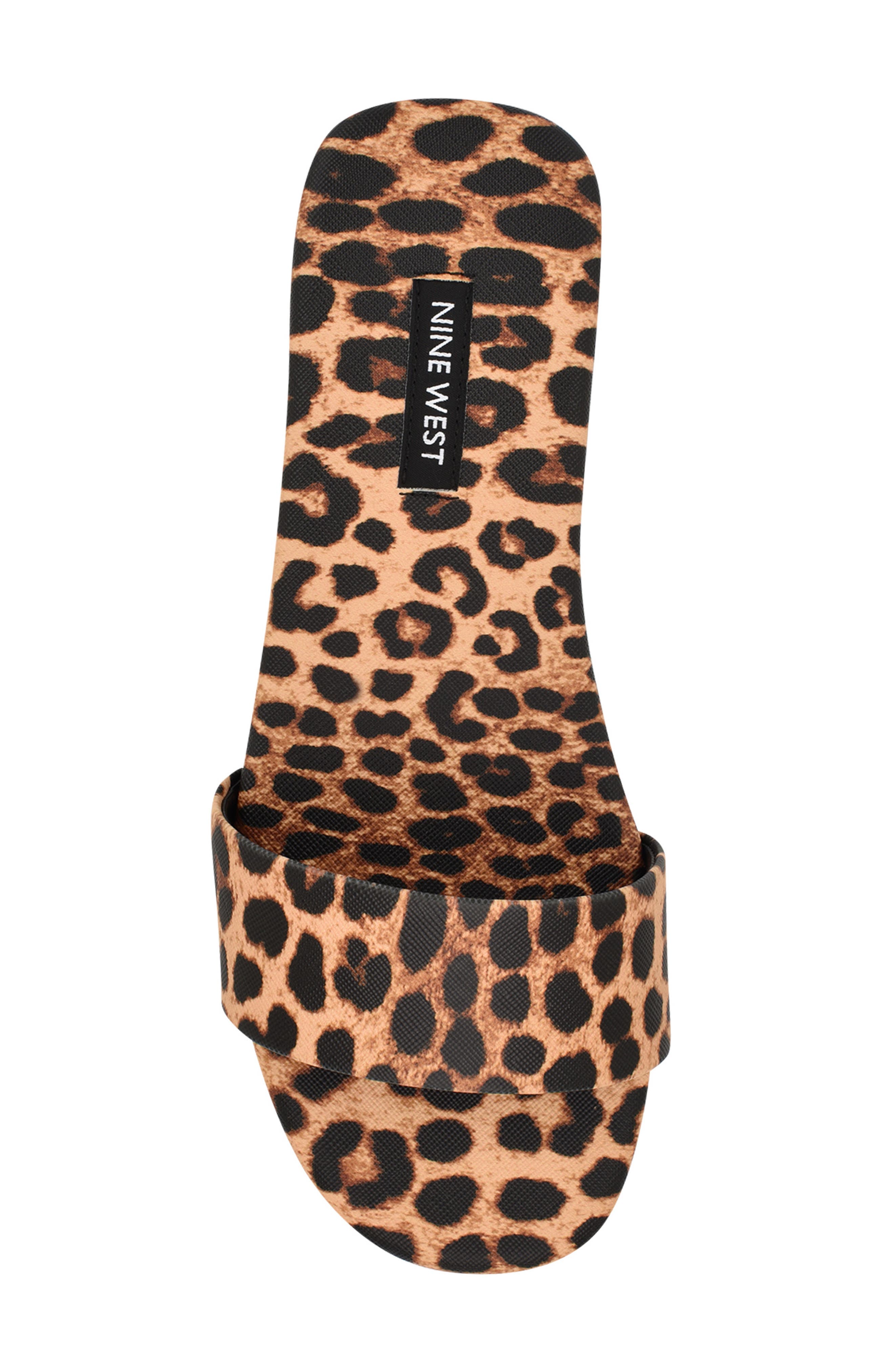 Nine West Lolipop Slide Sandal, Alternate, color, Dark Natural