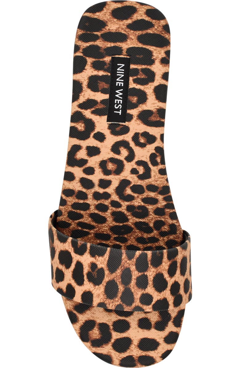 Nine West Lolipop Slide Sandal, Alternate, color, Dark Natural