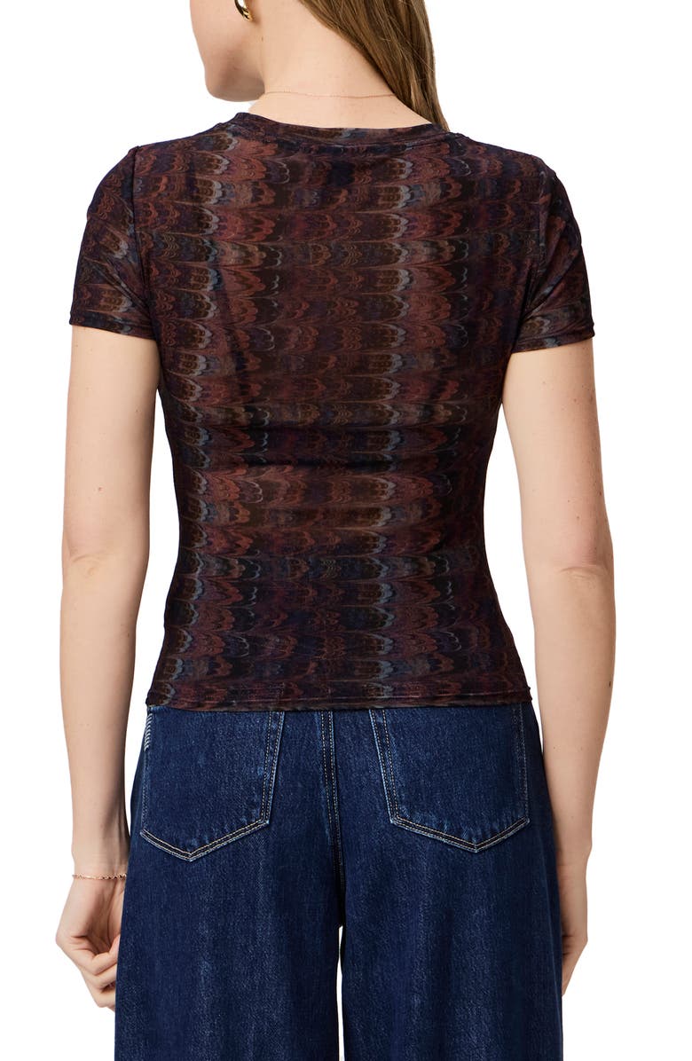 PAIGE Fiora Sheer T-Shirt, Alternate, color, Navy Multi