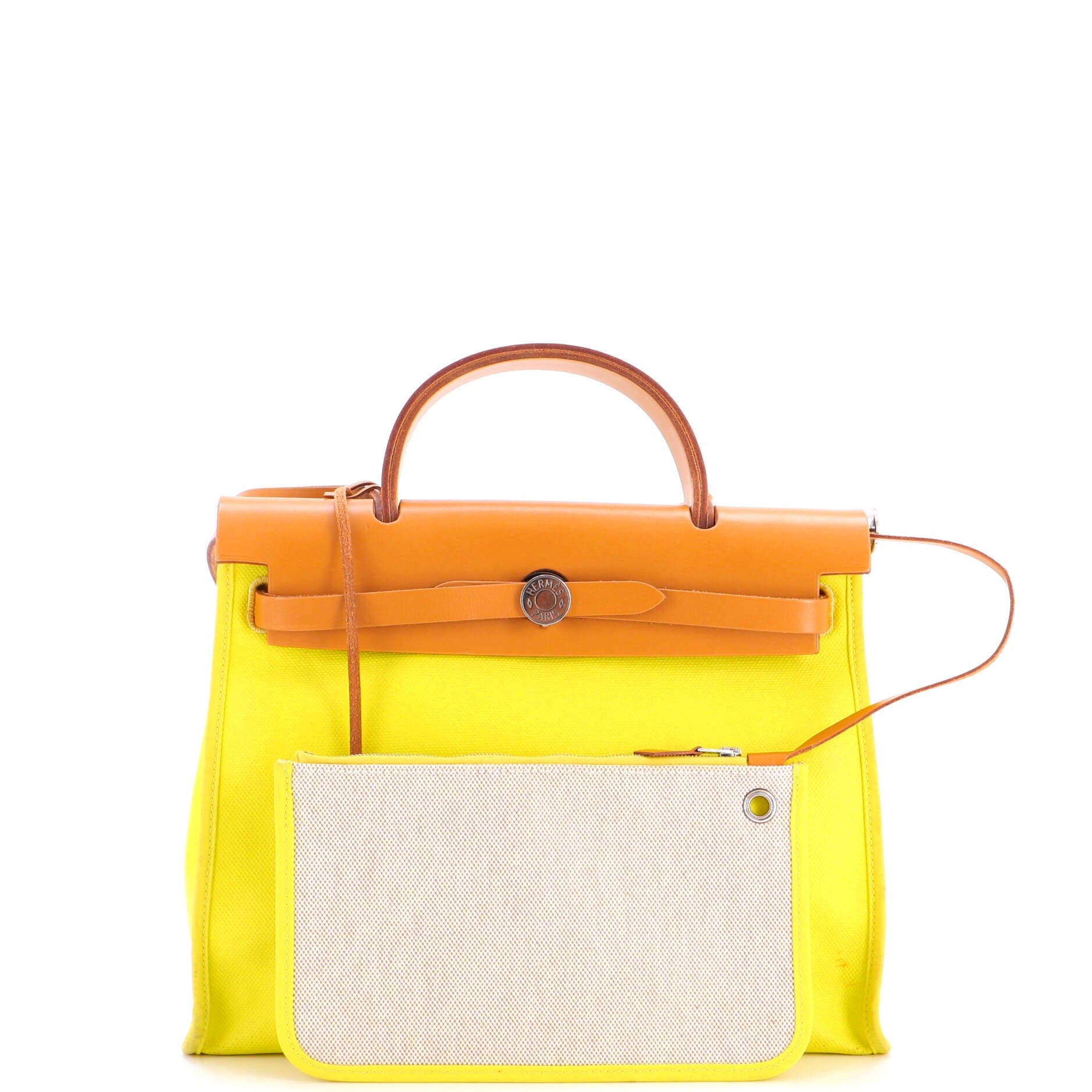 Herbag Zip Berline Vache Canvas and Leather 31, Alternate, color, Lime