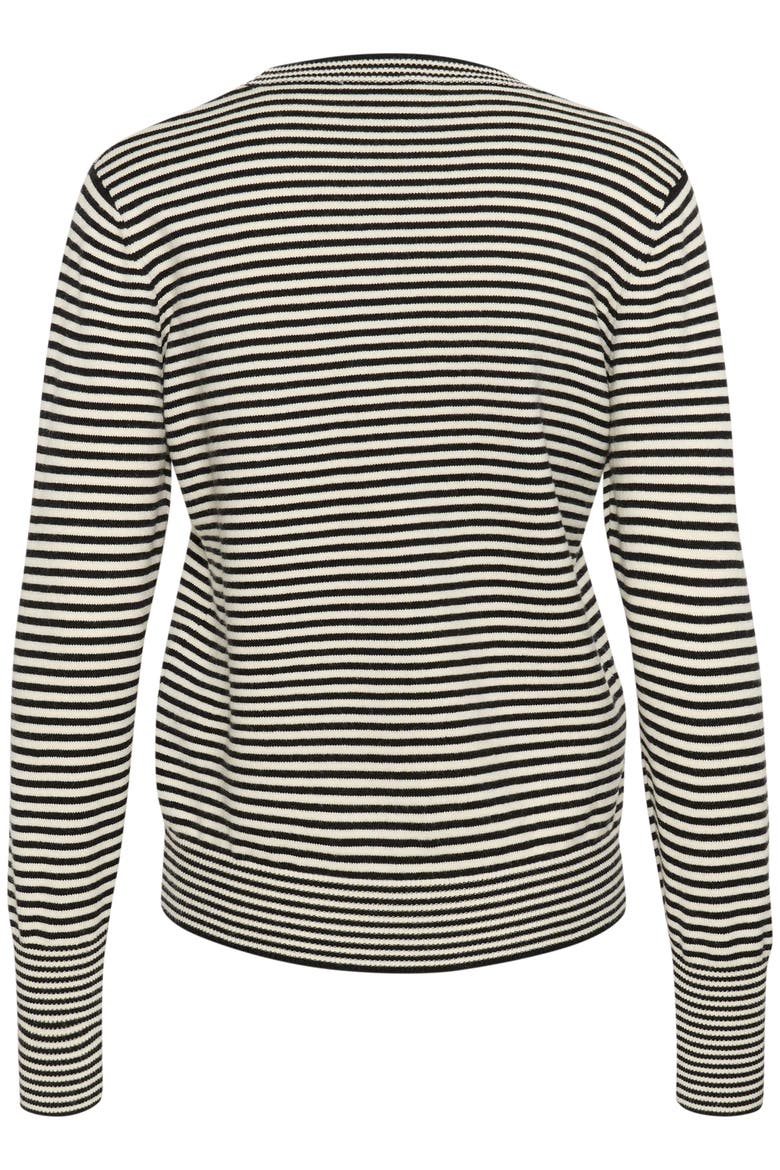 Kanala Round Neck Tight Knit Pullover, Alternate, color, Chalk / Black