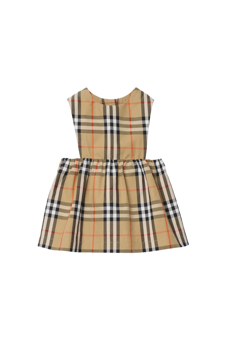 Burberry Check Cotton Three-piece Baby Gift Set, Alternate, color, Sand Beige