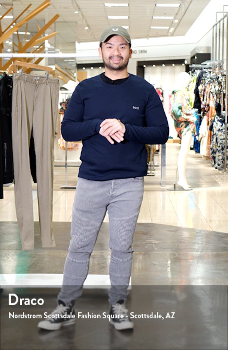 Long Sleeve Waffle Knit Cotton Blend T-Shirt, sales video thumbnail