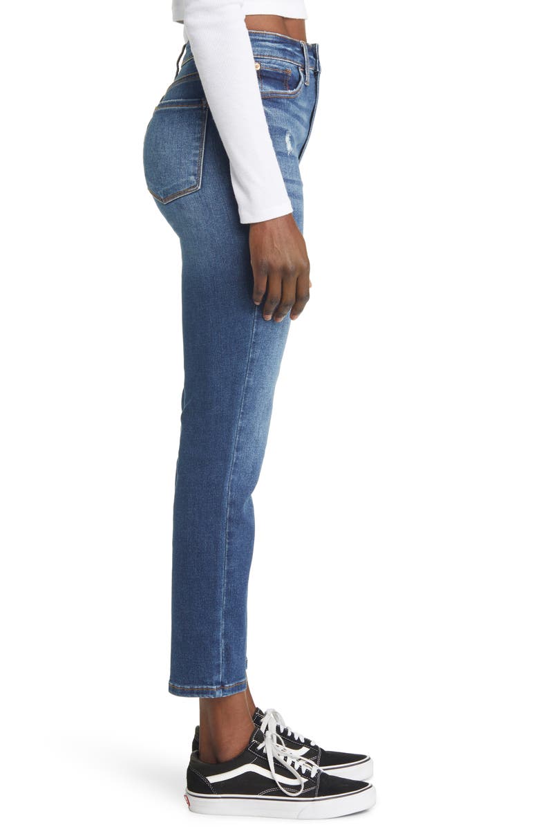 STS Blue Paisley Straight Leg High Waist Jeans, Alternate, color,