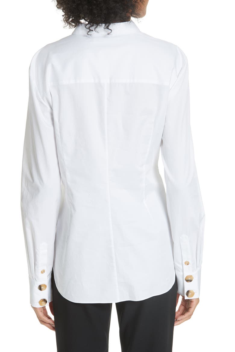 Asymmetrical Large Button Top, Alternate, color, WHITE