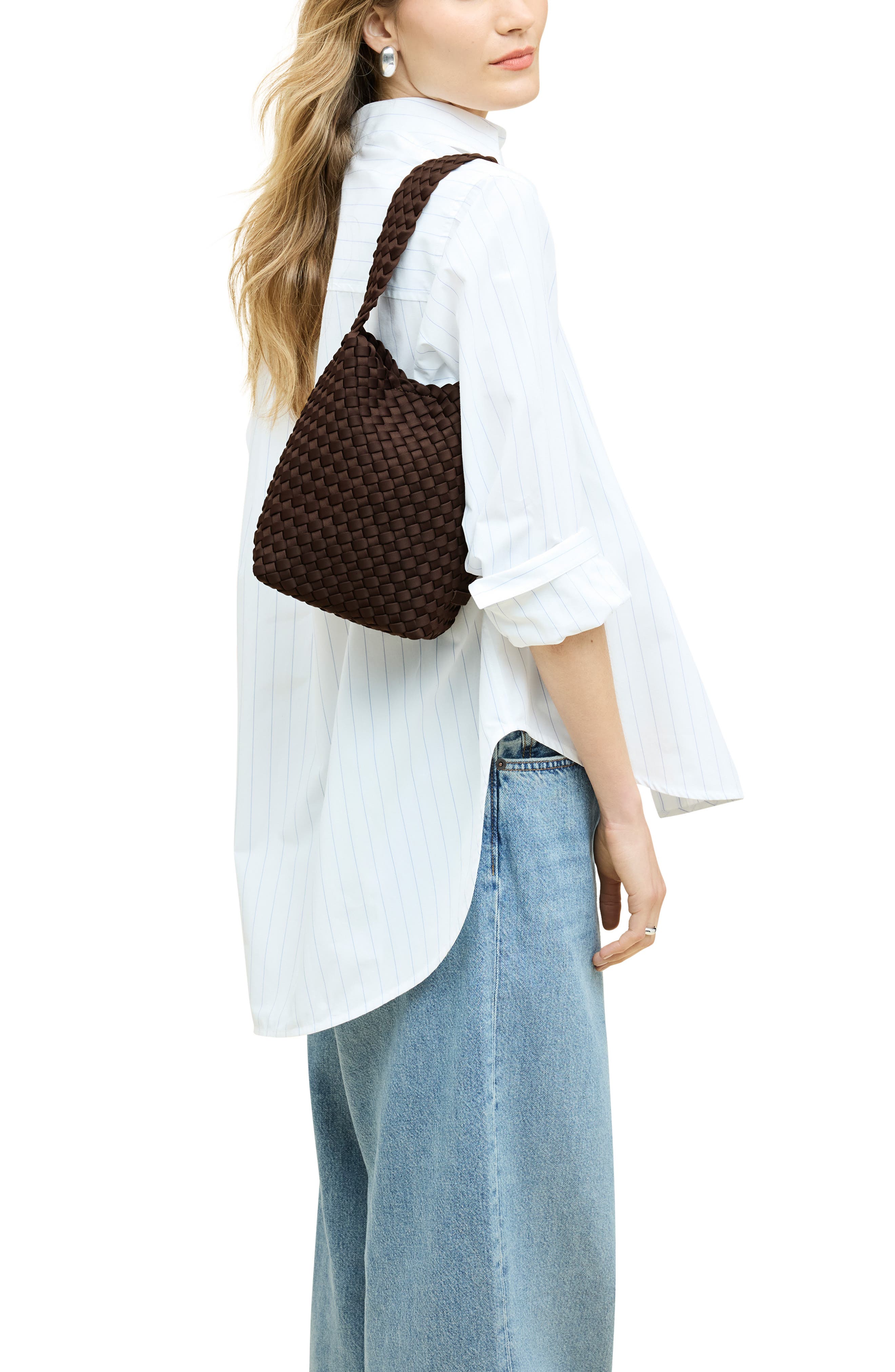 NAGHEDI Small Nomad Hobo, Alternate, color, Chocolate