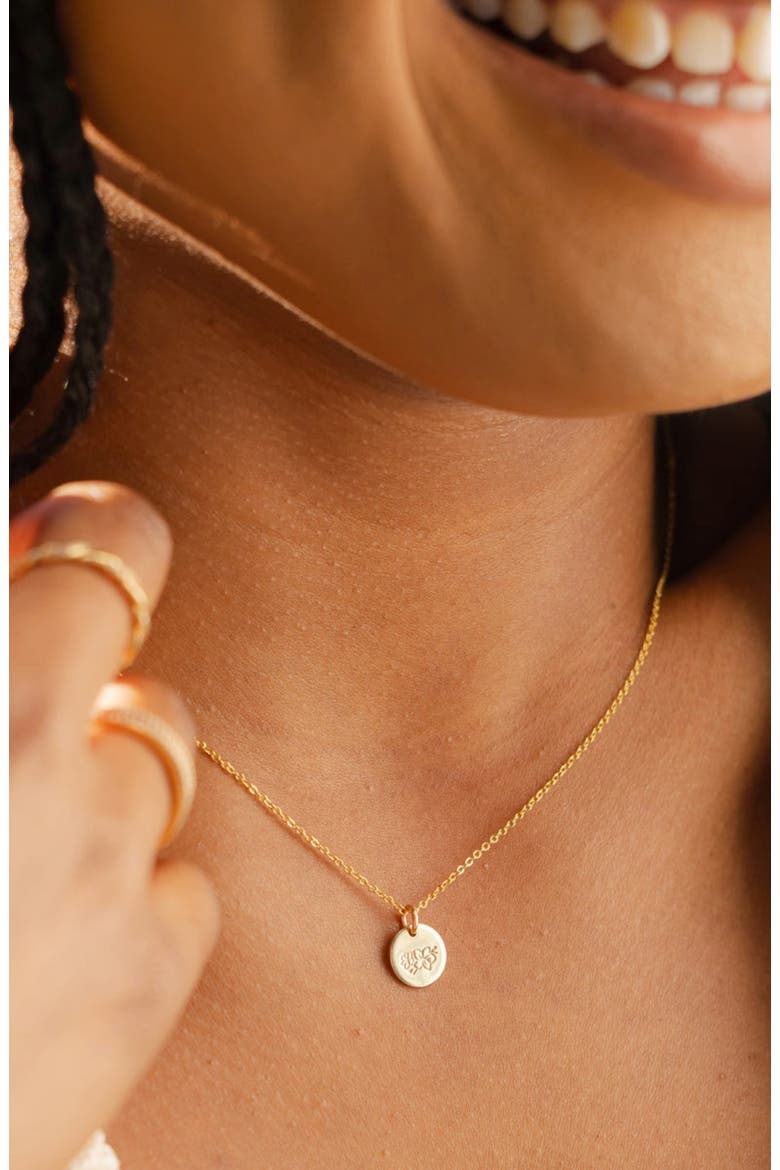 March Birth Flower Necklace, Alternate, color, Silver