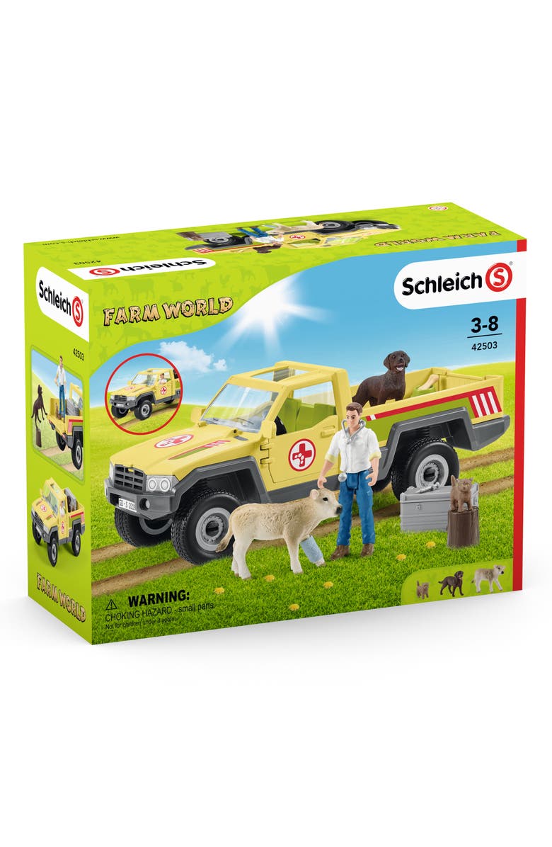Schleich Farm World Veterinarian Visit To The Farm Playset, Alternate, color,
